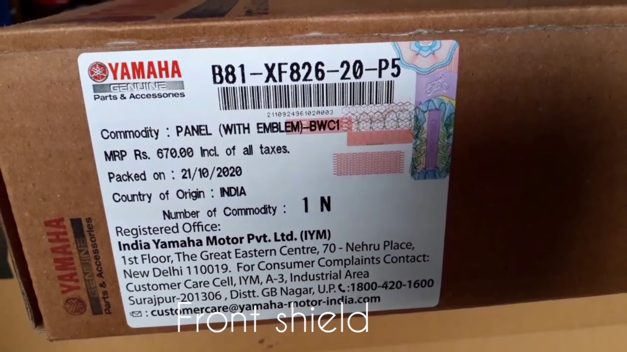 Ray Z Body parts Yamaha genuine spare in India 2020 with price and part number