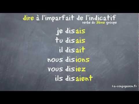 dire à l'imparfait de l'indicatif - La-conjugaison.fr