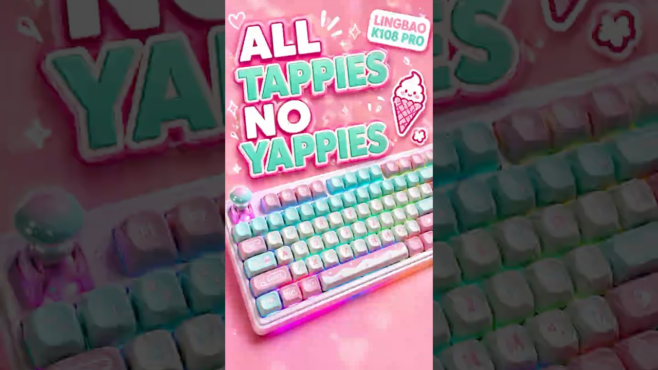Lingbao K108 Pro Tappies No Yappies Sweet Flower Field Keyboard Build ASMR