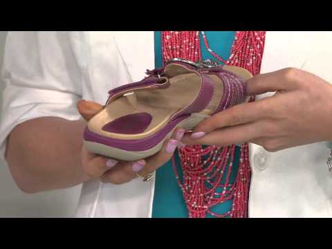Earth Leather Adjustable Slip-ons - Papaya with Courtney Cason