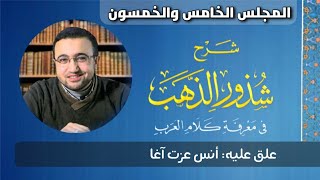 صورة المجلس الخامس والخمسون من شرح شذور الذهب - أنس عزت آغا