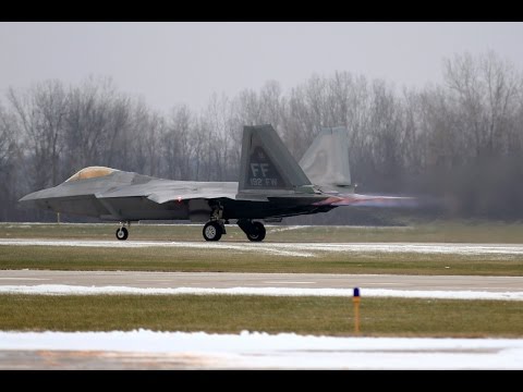 F-22 Raptor Afterburner Takeoffs