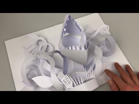 PopUpTober Day 25 - Plant 🌱 Pop-up card Inspired by the movie Little Shop of Horrors