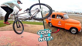 CLASSIC VOLVO MTB CAR: COOL OR NOT? - URBAN FREERIDE IN GERMANY!