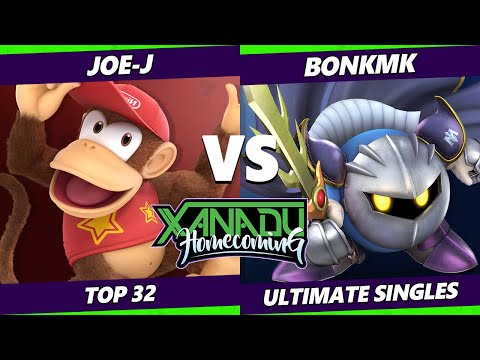 Xanadu Homecoming Top 32 - Joe-J (Diddy Kong) Vs. BONKmk (Meta Knight) Smash Ultimate - SSBU
