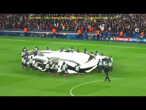 PSG / Bayern 27.09.2017 : 3-0 (C1 J2) 3/6 : Entrée des deux équipes avec LA musique
