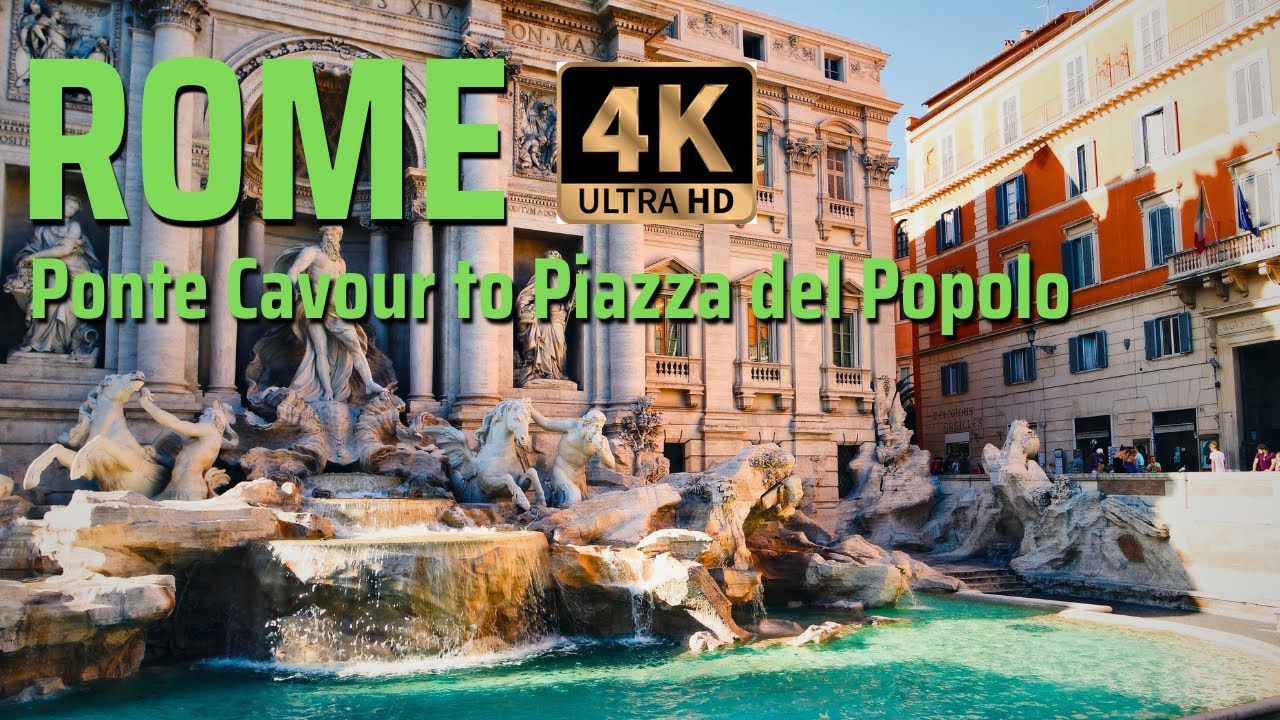 Watch Now Rome Italy - From Ponte Cavour to Piazza del Popolo with captions Rome Italy - From Ponte Cavour to Piazza del Popolo with captions