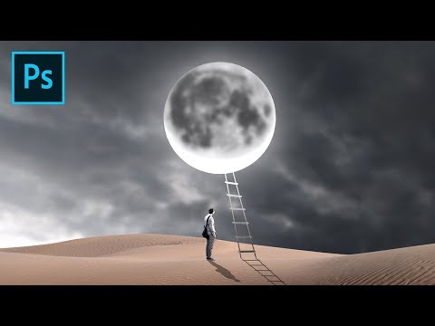 Photoshop Fantasy Tutorial: Stairs to Moon (Photo Manipulation)