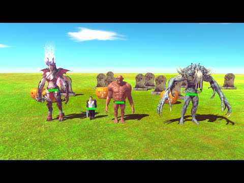 KOZAROG EVIL QUEEN SLOW MO WITH HILL GIANT AND SCOURGE VS ALL TEAMS | Animal Revolt Battle Simulator