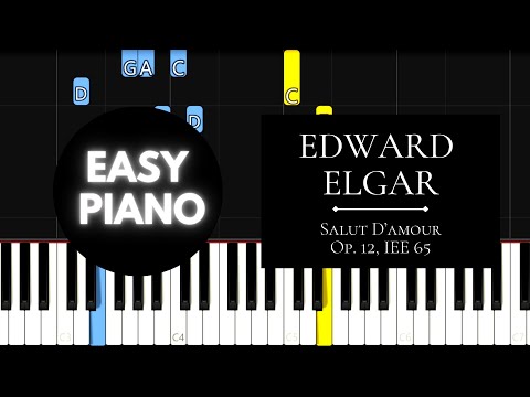 Salut D'amour (EASY Piano Tutorial) - Edward Elgar