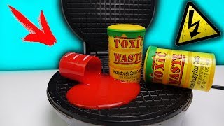 ЧТО ЕСЛИ ПРИГОТОВИТЬ ВАФЛИ из TOXIC WASTE конфет - САМЫЕ КИСЛЫЕ в МИРЕ !!!