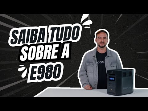 Estação de Energia E980 650W/980W 110V ECOFLOW-5020001005 - Video