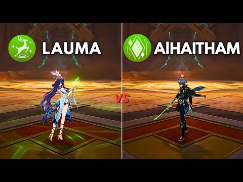 C0 Lauma vs C0 Alhaitham ! Who is the Best DENDRO DPS?? [ Genshin Impact ]