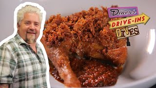 Guy Fieri Tries Ginger Fried Chicken | Diners, Drive-ins and Dives with Guy Fieri | Food Network