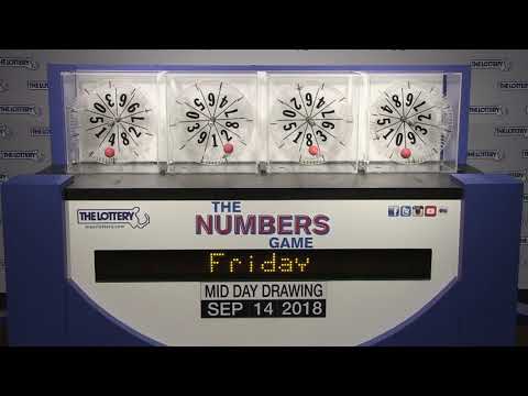 Midday Numbers Game Drawing: Friday, September 14, 2018