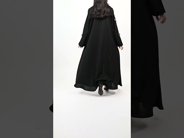 عباية كريب بتحديد اسود