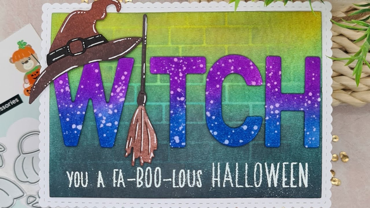 Witch you a fa-boo-lous halloween Inkcard