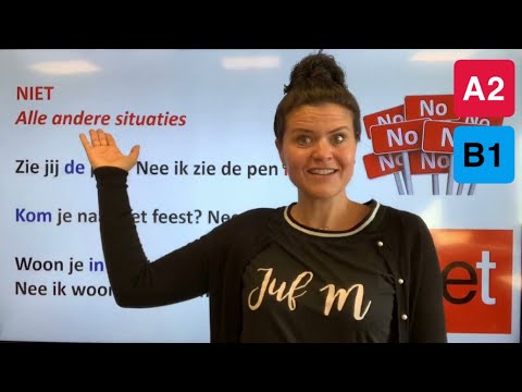 NT2 ontkenning ❌ Niet? Geen? 😱Juf M vertelt de regels hier! #negation #learndutch