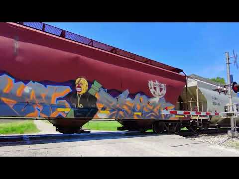 UP and CSX Mixed Freight Train Full Video