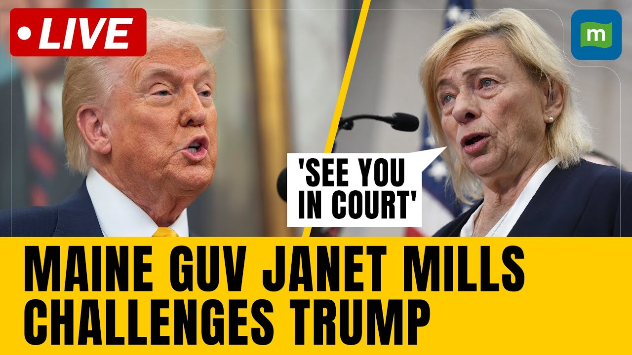 President Trump, Maine governor clash over transgender athletes | Donald Trump | Janet Mills | N18G