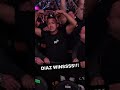Fighters and fans celebrate Nate Diaz winning at #UFC279