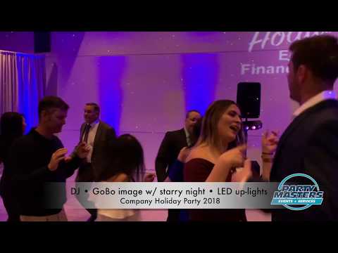 GoBo image with Starry Night + DJ + LED uplights