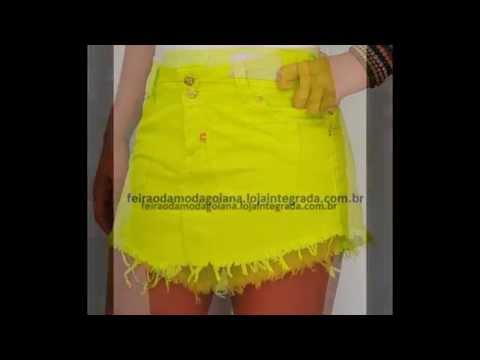 Saia Jeans Color De Bico