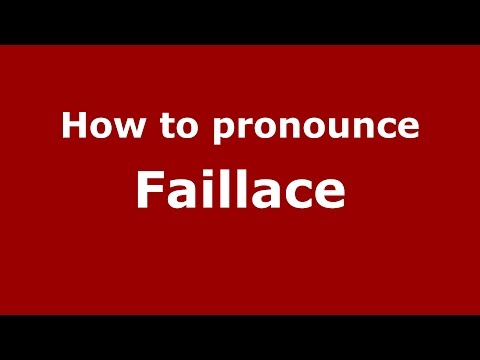 How to pronounce Faillace (Spanish/Argentina) - PronounceNames.com
