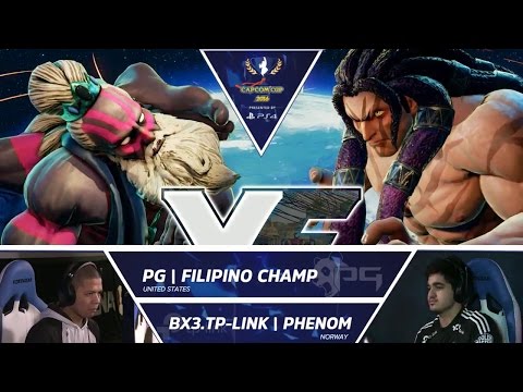 SFV: PG Filipino Champ vs BX3.TP-Link Phenom - Capcom Cup 2016 Day 1 Top 16 - CPT2016