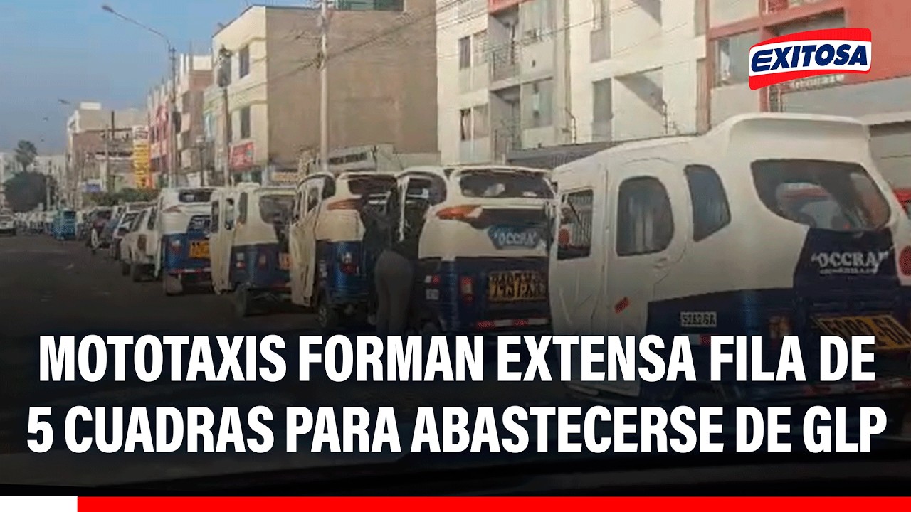 🔴🔵 Conductores forman colas más de 5 cuadras por GLP