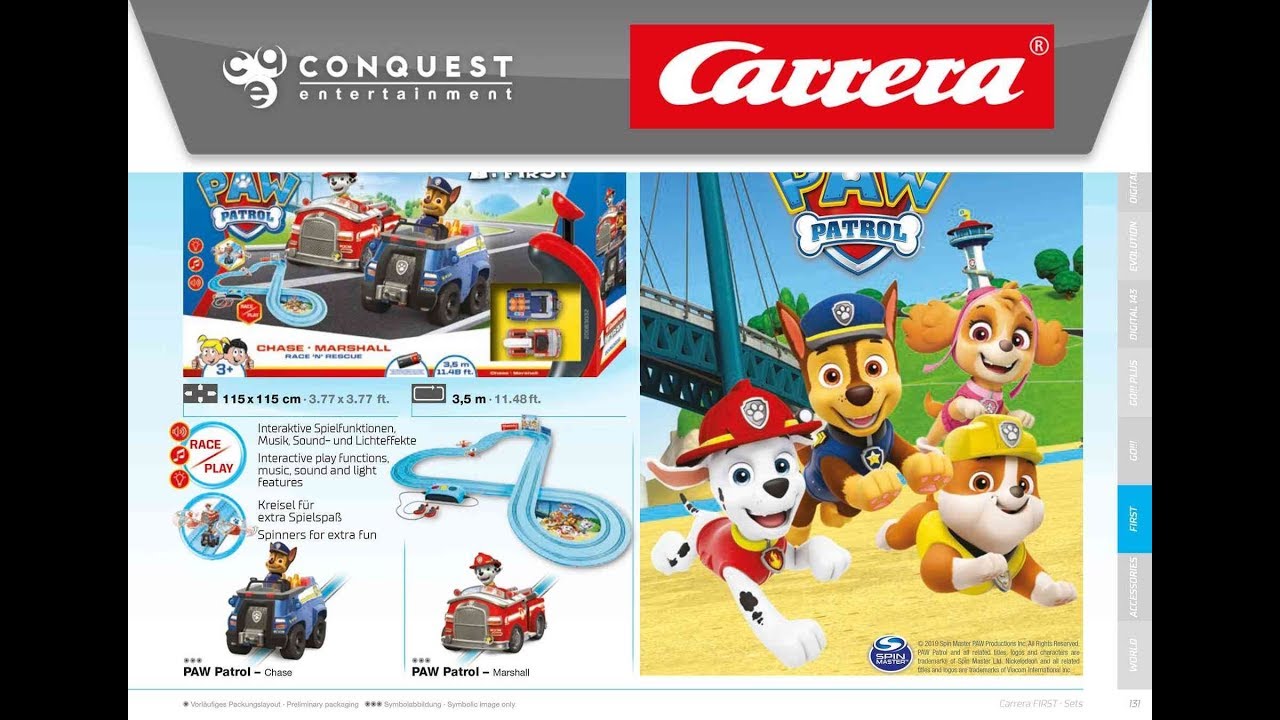 Autodráha Carrera FIRST - 63031 Tlapková patrola