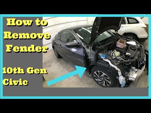 2016 2017 2018 Honda Civic Fender Removal How to Remove Fender Replace Install 10th gen x