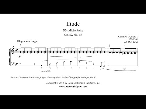 Gurlitt : Etude Op. 82, No. 65 - Nächtliche Reise