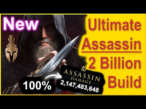 Assassins Creed Odyssey - Ultimate Best Assassin Build - 2 Billion Damage All Attacks - 100% Working