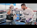 AVNI YILDIRIM EXPLOSIVE FINAL DAY OF TRAINING FOR CANELO ALVAREZ - SHOWS BRUTAL POWER ON MITTS & BAG