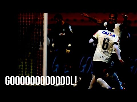 #CORXSPFC -  35' / 1ºT - Fábio Santos, de pênalti, empata a partida