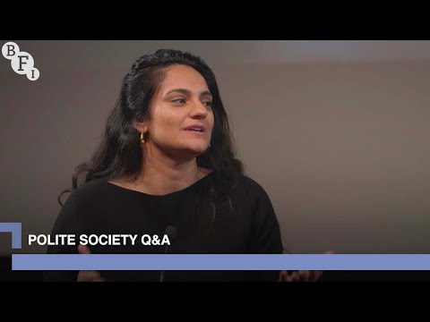 Thumbnail of the video: Polite Society director Nida Manzoor on her Matrix-inspired action comedy | BFI Q&A
