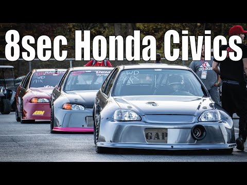 Thumbnail for Varios Honda Civic en los 8 segundos / Parte 2 del Hail Mary Derby @ Maryland International Speedway by Honda Civic