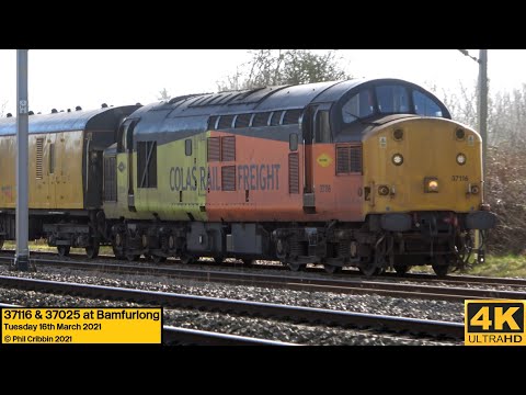 37116 & 37025 at Bamfurlong - 16th March 2021
