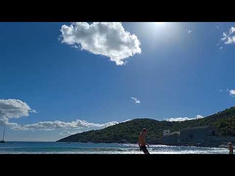Ses Selines beach in Ibiza. 30th September 2022.
