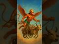Hanuman Ji Flying With Bull Cart Divine Animation In 4K Bajrangbali Powerful Scene