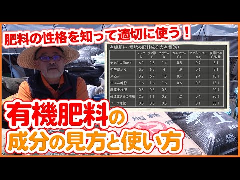 園芸 肥料の成分