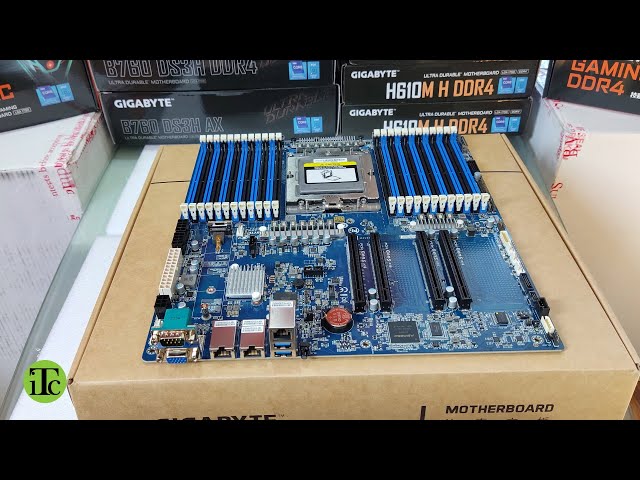 Vídeo relacionado con Gigabyte MZ33-AR0. Socket SP5. E-ATX. Placa de Servidor AMD EPYC 9004 UP. Procesador único, tecnología de 5nm. RDIMM DDR5 de 12 Canales, 24 DIMM. Marca