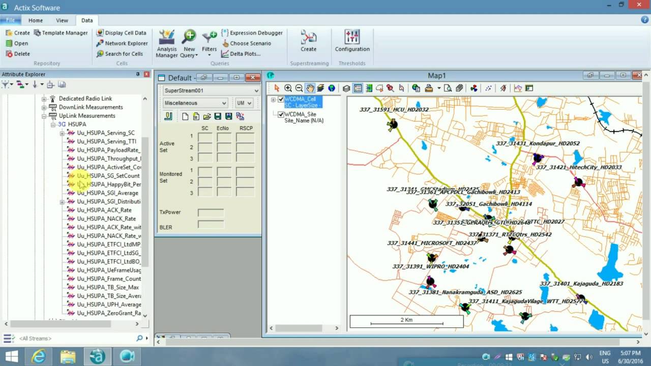 UMTS HSPA (3G) post-processing OPTIMIZATION using Actix