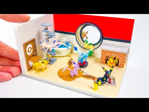 DIY Miniature Pokemon Eeveelution House - Polymer Clay