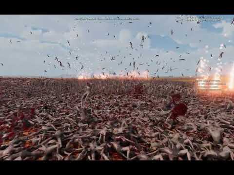 1 Full Auto Fireball Catapult Vs 100000 Zombies - UEBS2 - Ultimate Epic Battle Simulator 2