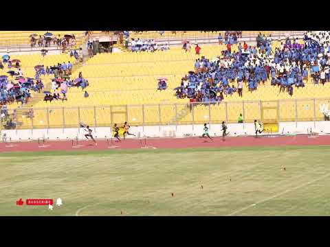 Boys 400m hurdles heat 3. 55.07sec. Zone 4. Ashanti region Interco 2026.