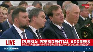 EN DIRECTO: Discurso de Vladimir Putin en una ceremonia de anexión de regiones ucranianas