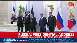 EN DIRECTO: Discurso de Vladimir Putin en una ceremonia de anexión de regiones ucranianas