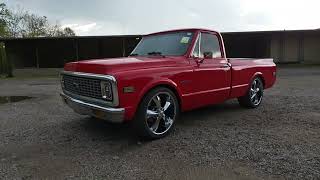  1972 Chevrolet C10 Custom Fleetside Pickup Walk Around and Drive By